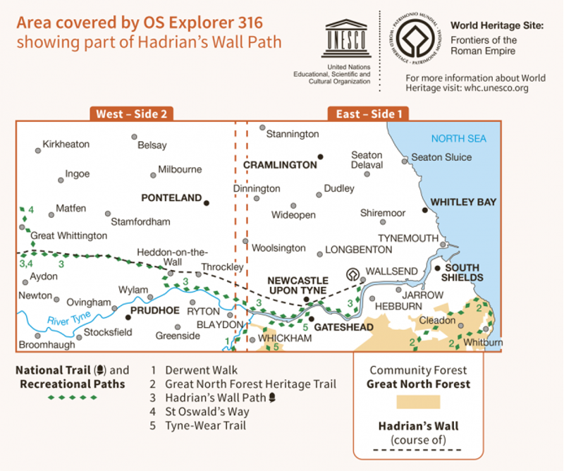 OS Explorer Map 316 - Newcastle Upon Tyne-2